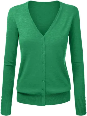 Women Cardigan 3/4 Sleeves Open Front Autumn and Winter Models of Classic Versatile Basic Women's Long Sleeve