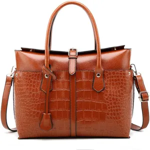 Women Fashion Tote Bag Crocodile Texture Handbag And Purses Shoulder Bag Satchel