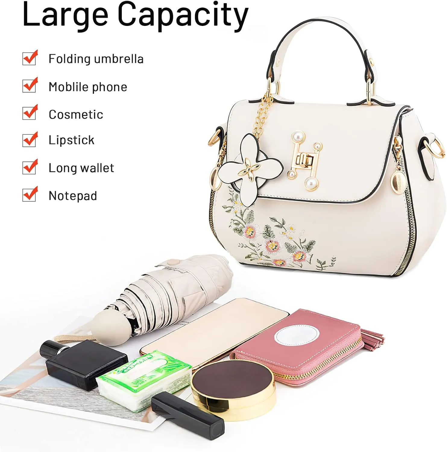 Women Handbag Casual Messenger Bag Ladies Shoulder Bag Work Travel