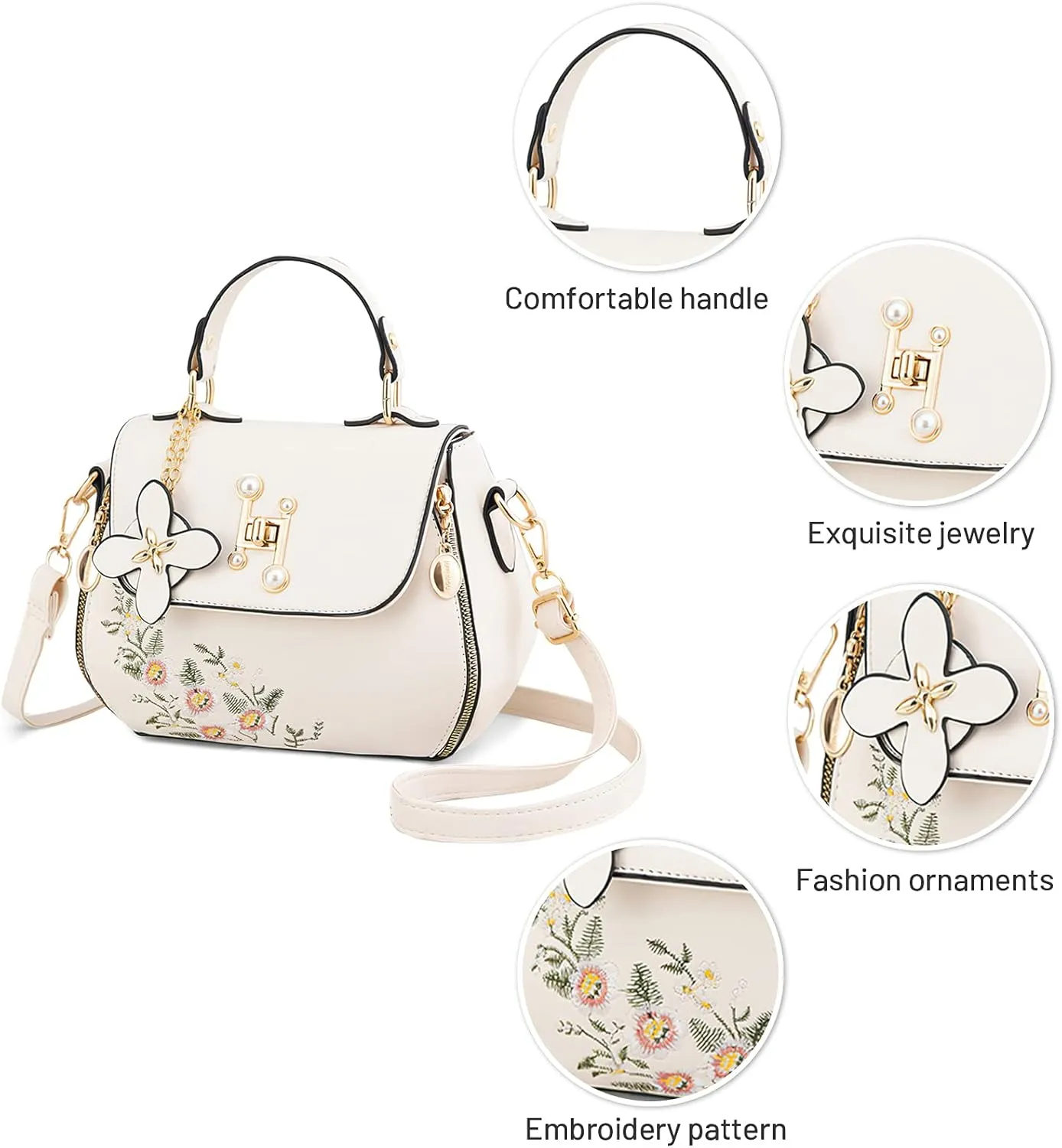 Women Handbag Casual Messenger Bag Ladies Shoulder Bag Work Travel