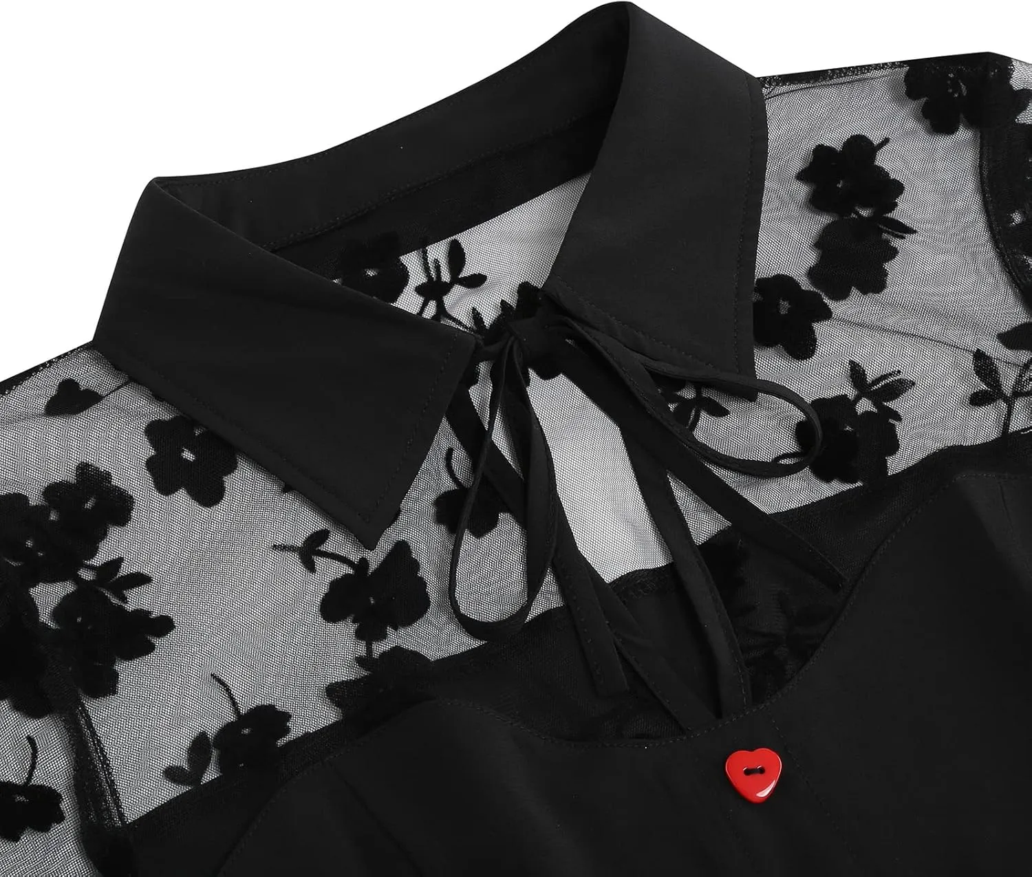 Women Mesh Floral Embroidery Vintage Cocktail Swing Dress Illusion 50s Goth Flared A line Casual Wedding Prom Evening Dress