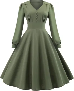 Women Vintage Off Shoulder Rose Embroidered Floral Evening Dress V Neck Short 3/4 Sleeves Wedding Cocktail A Line Midi Gown