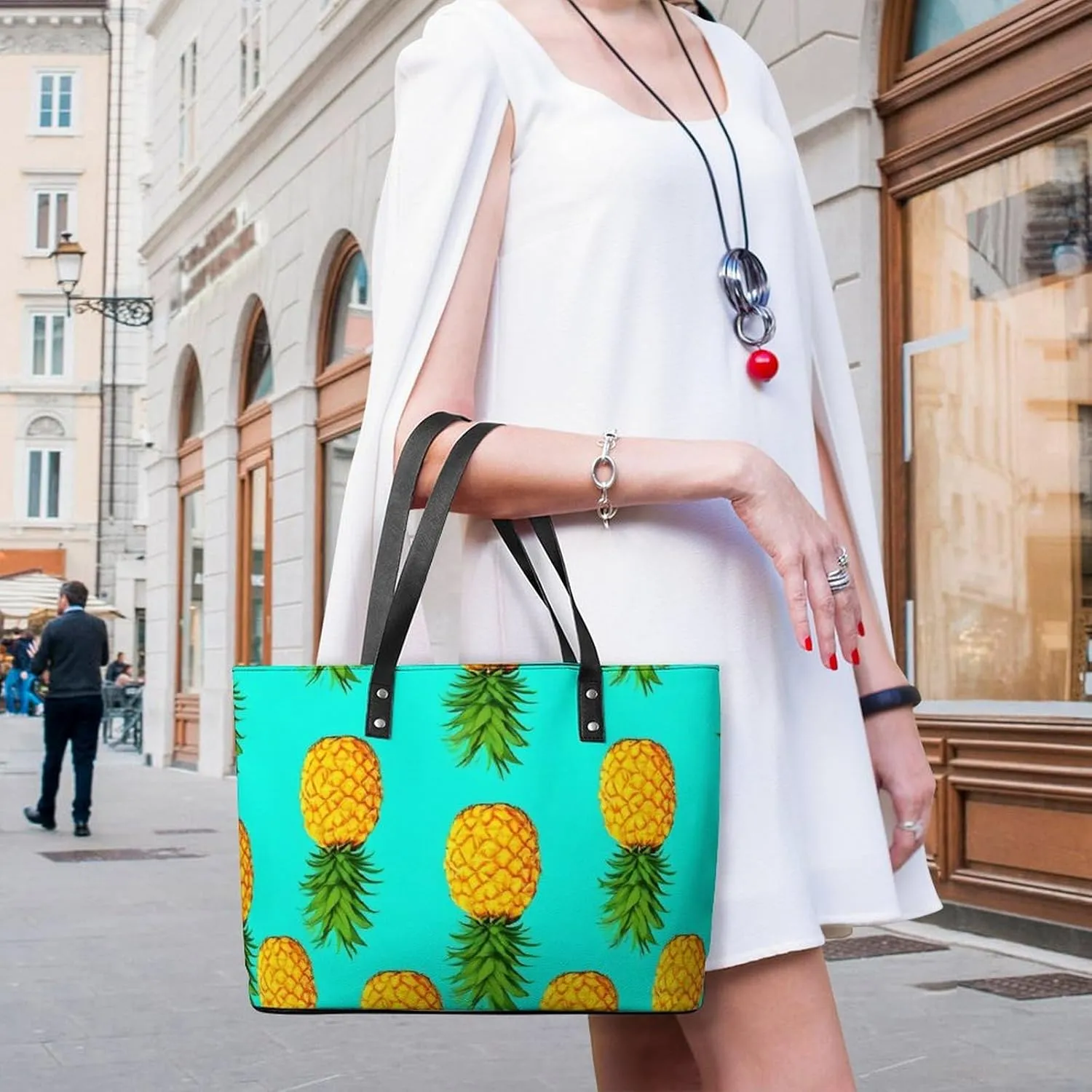 Women's Elegant Leather Shoulder Bag Casual Chic Handbag For Daily Use