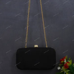 Women's Embroidered Clutch - Black