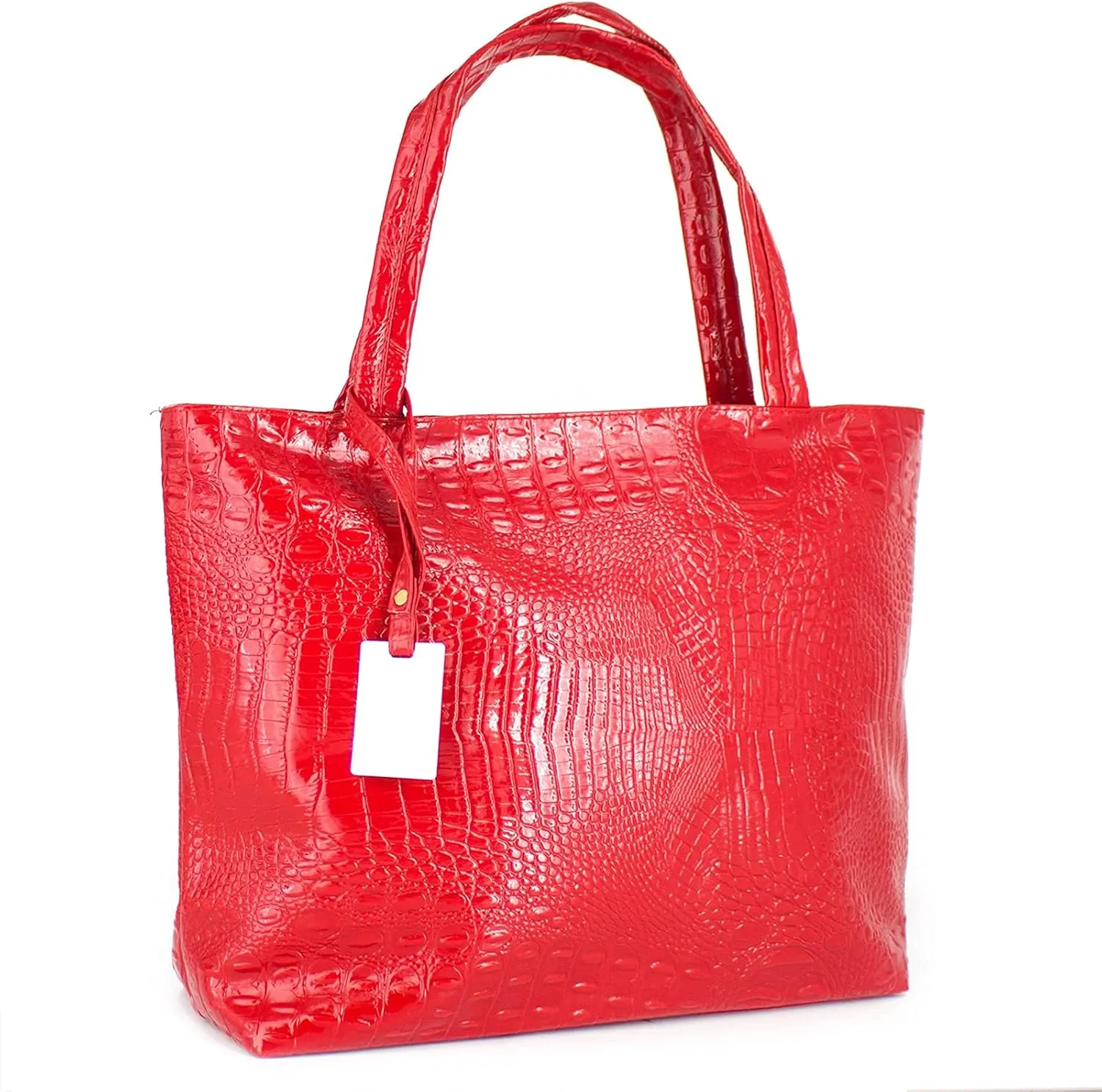 Womens Large Tote Shoulder Handbag Purse Travel Satchel Stylish Fuax Leather Crocodile Hobo Top Handle Bag