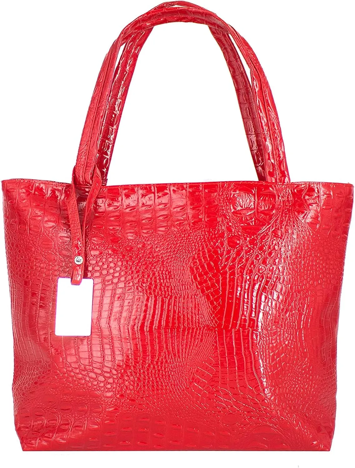 Womens Large Tote Shoulder Handbag Purse Travel Satchel Stylish Fuax Leather Crocodile Hobo Top Handle Bag
