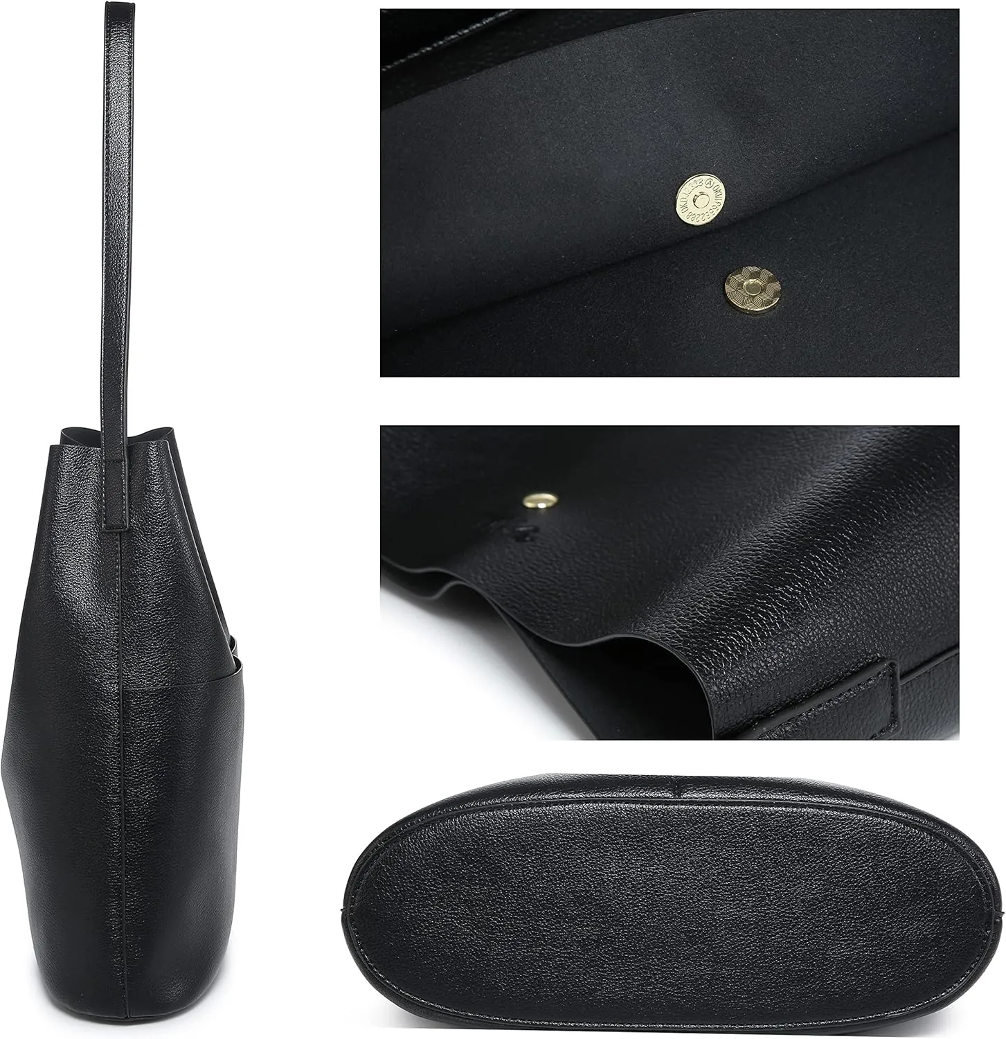 Women's Leather Tote Bag with Extra Front Pockets - Stylish, Lightweight, and Perfect for Work, Travel, and Daily Use