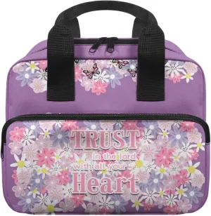 Womens Mens Bible Cover Inspirational Bible Carrying Case with Handle Zipper Church Organizer Bag for School