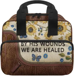Womens Mens Bible Cover Inspirational Bible Carrying Case with Handle Zipper Church Organizer Bag for School