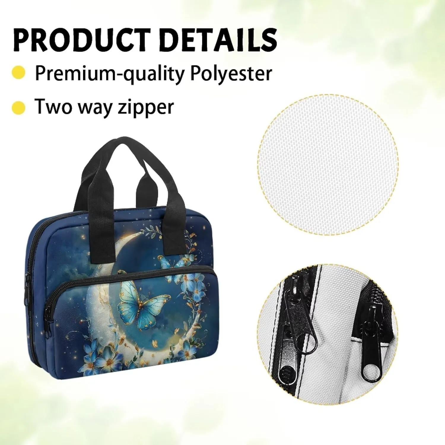 Womens Mens Bible Cover Inspirational Bible Carrying Case with Handle Zipper Church Organizer Bag for School