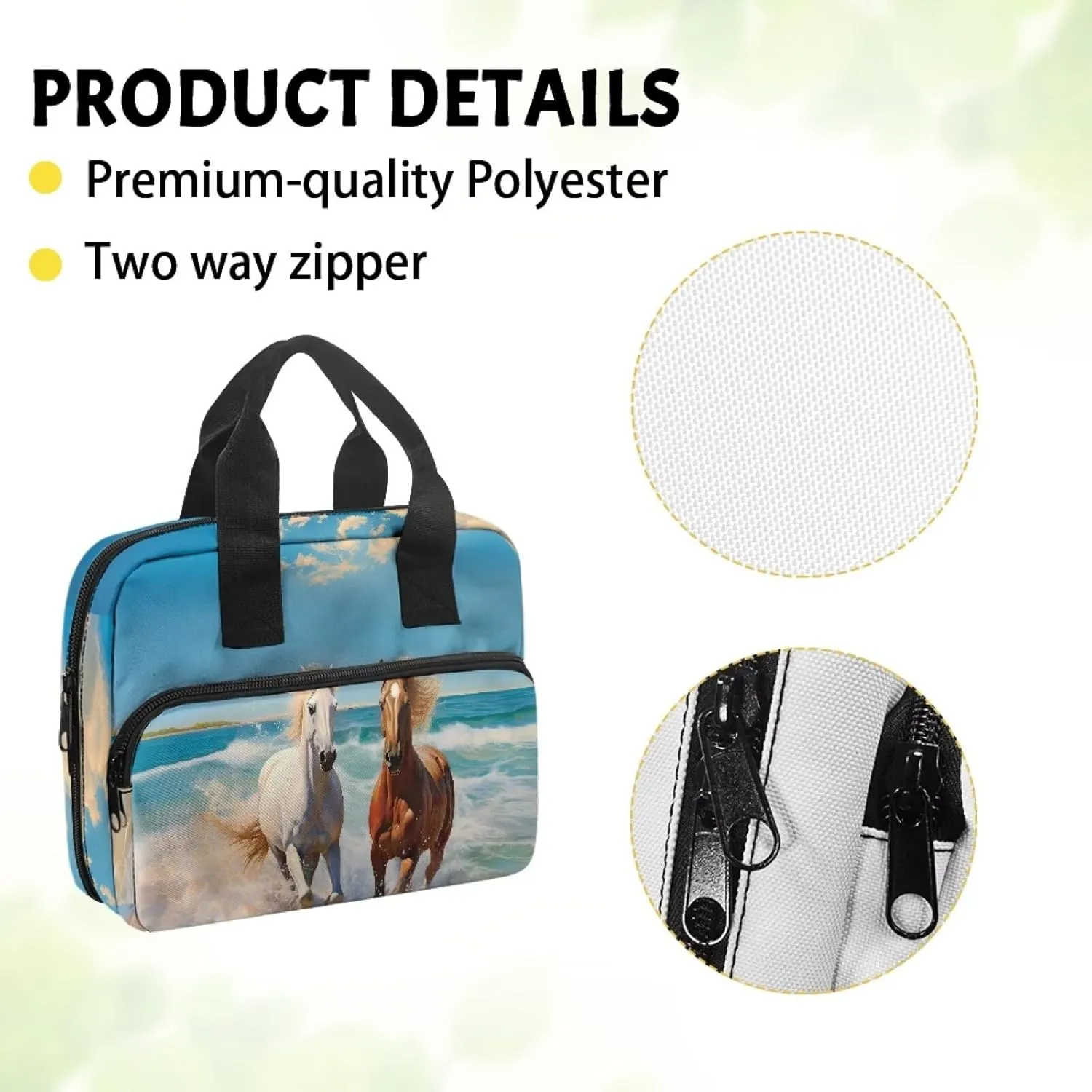 Womens Mens Bible Cover Inspirational Bible Carrying Case with Handle Zipper Church Organizer Bag for School