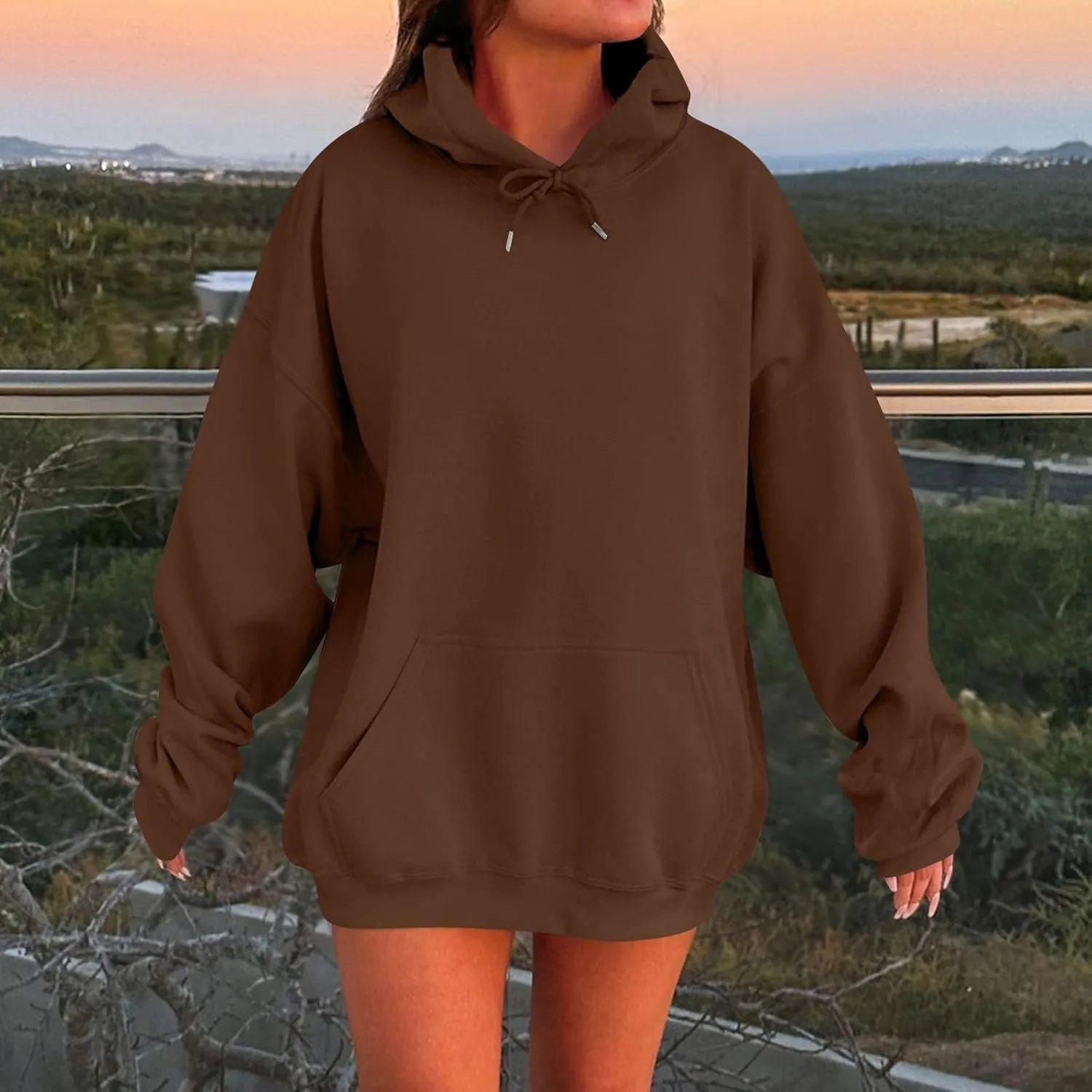 Women's Oversized Hoodie Pullover Streetwear Hip Hop Athletic Sweatshirts Casual Comfy Loose Shirt Tops with Pockets