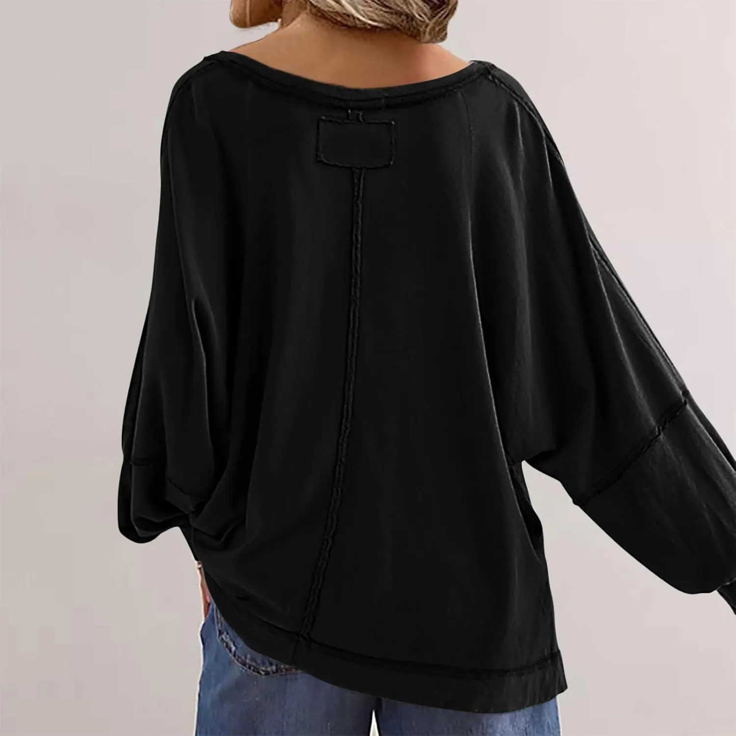 Womens Plus Size Tops Elegant Sexy Long Sleeve V Neck Causal Shirts Fashion Solid Asymmetrical Hem Blouse Spring Tops