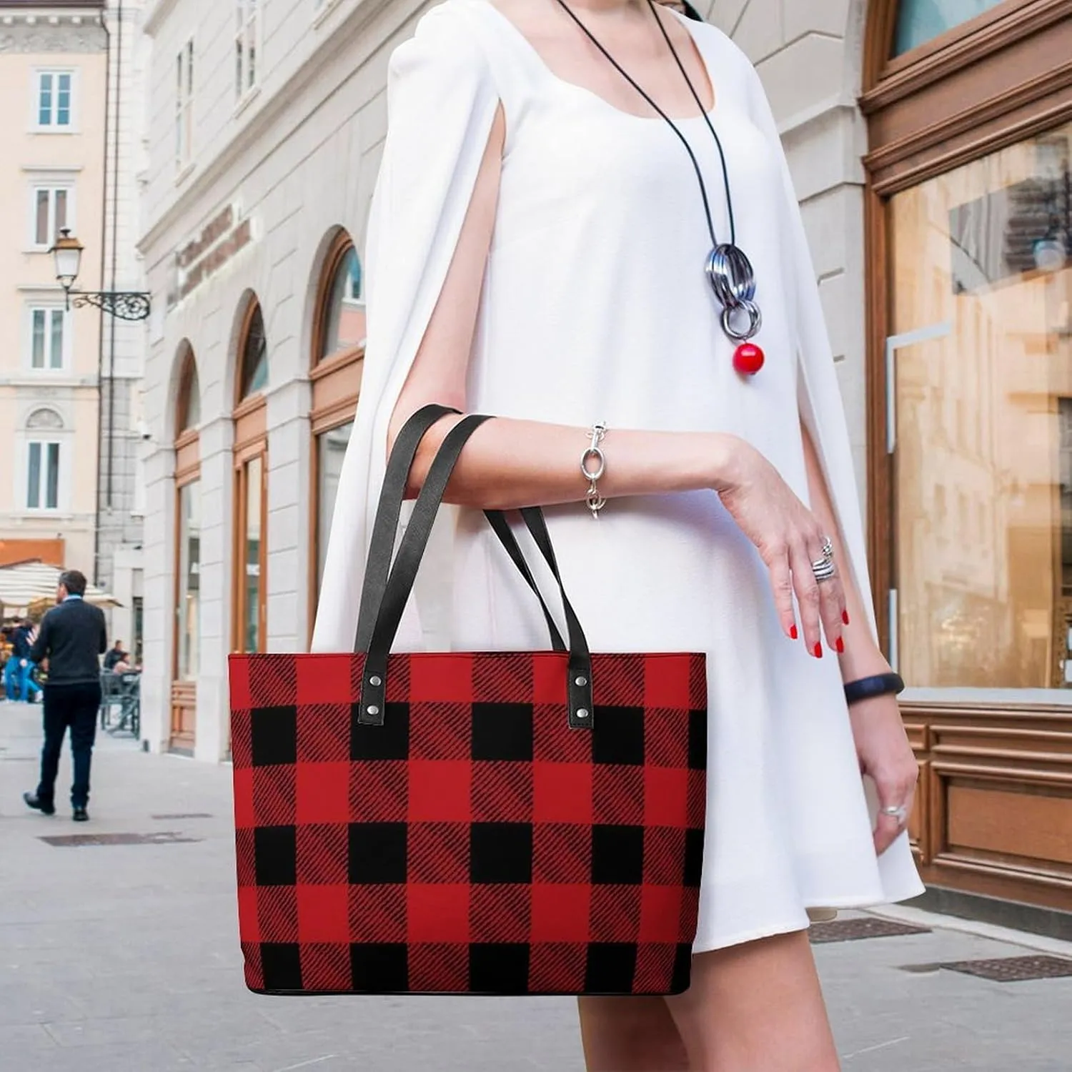 Womens Shoulder Bag, Large Shoulder Bags Casual Handbags, Large Capacity PU Leather Shopping Work Bag