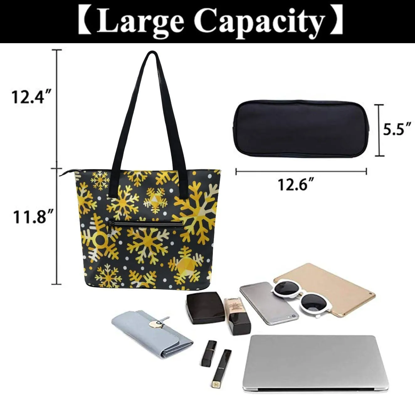 Womens Shoulder Bag, Large Shoulder Bags Casual Handbags, Large Capacity PU Leather Shopping Work Bag