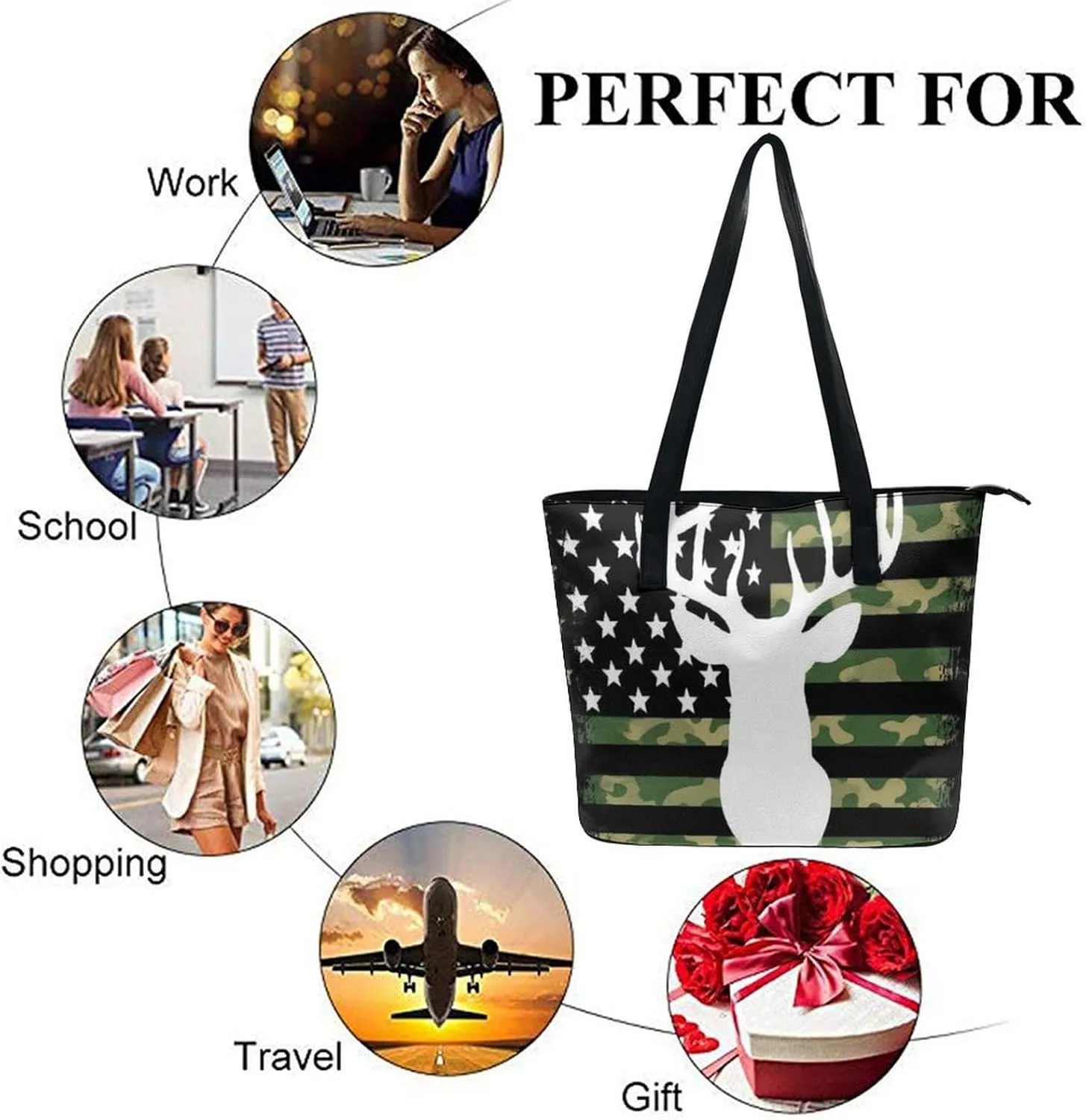 Women's Stylish Crossbody Bag PU Leather Shoulder Purse With Adjustable Strap