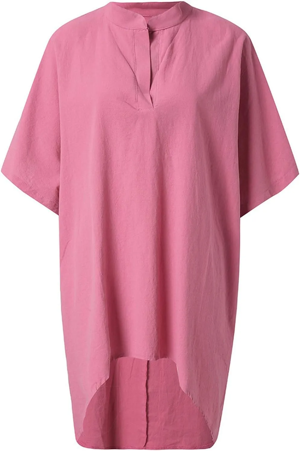 Womens Summer Casual Dress Top Short Sleeve V Neck Button Cover Up A Line Bathing Suit Beach Vacation Shirts