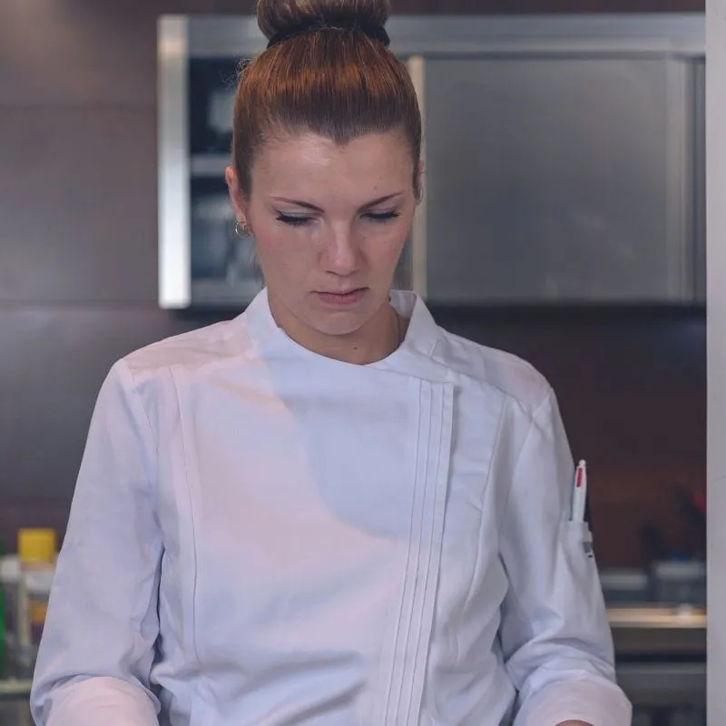 Women's Titanium White Chef's Coat - LAFONT