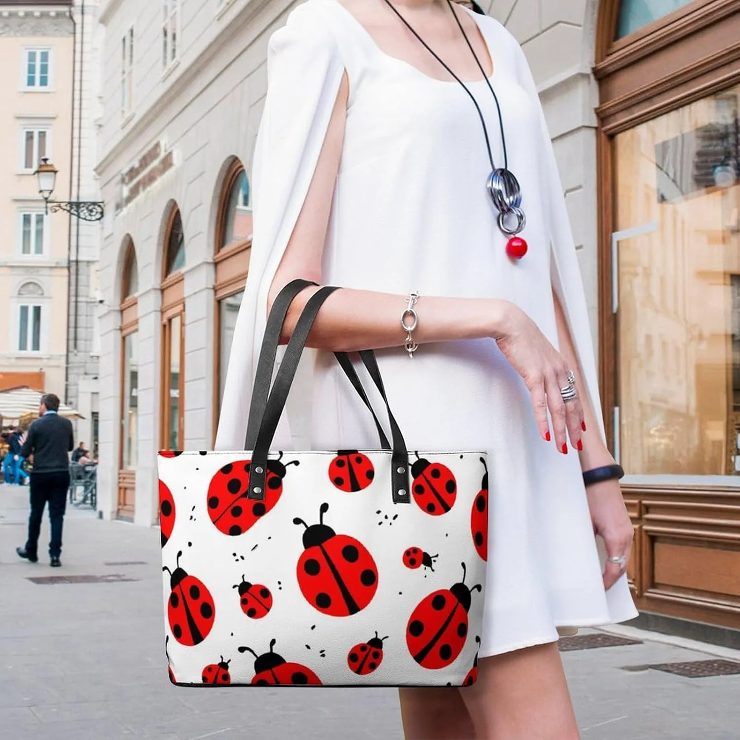 Women's Versatile Bucket Bag Soft PU Leather Trendy Shoulder Purse