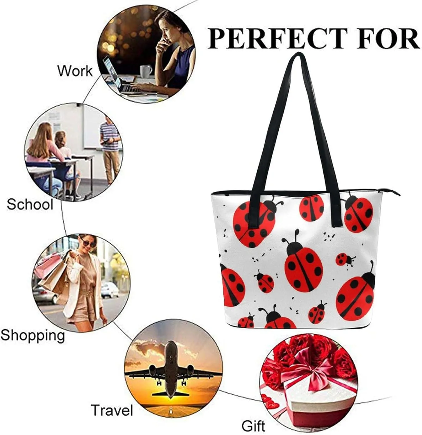 Women's Versatile Bucket Bag Soft PU Leather Trendy Shoulder Purse