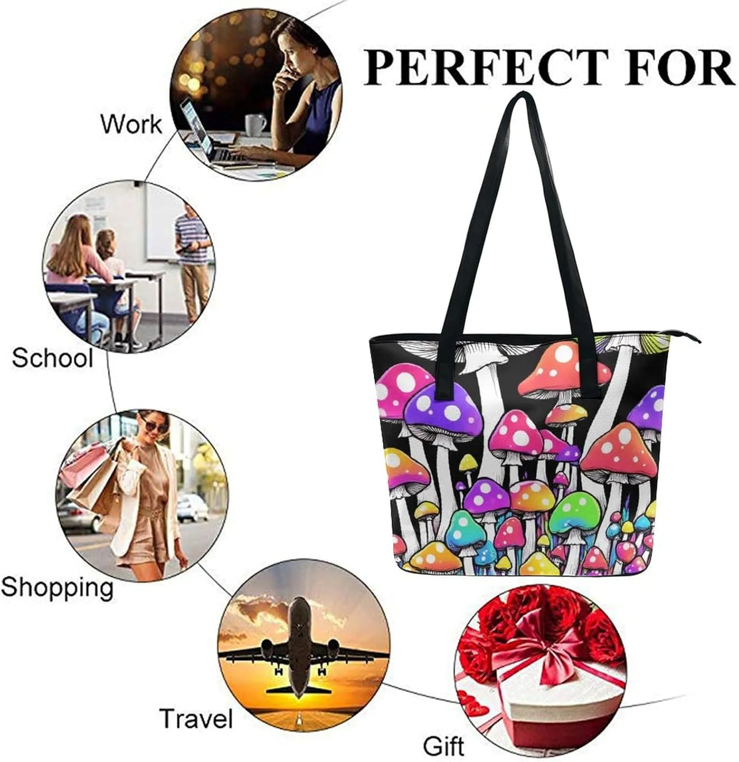 Women's Versatile Bucket Bag Soft PU Leather Trendy Shoulder Purse