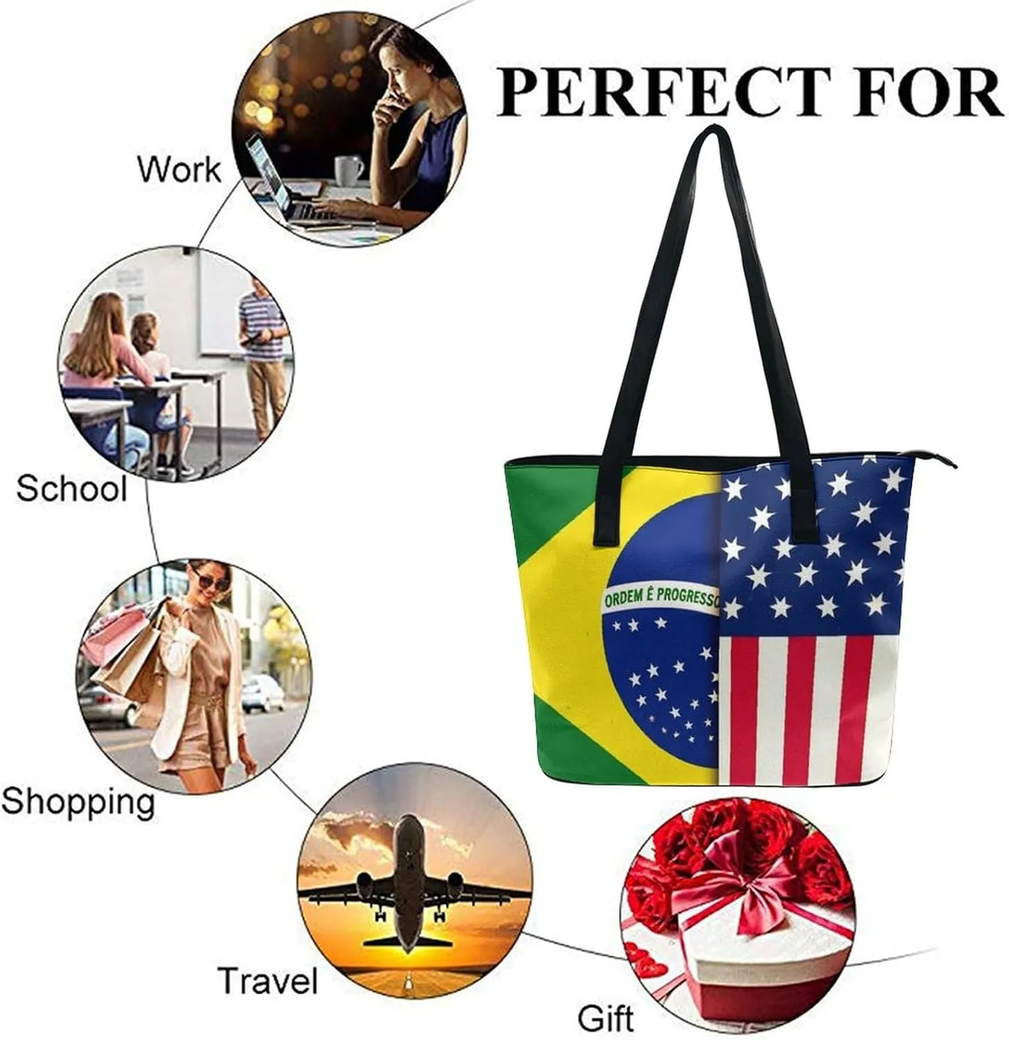 Women's Versatile Bucket Bag Soft PU Leather Trendy Shoulder Purse