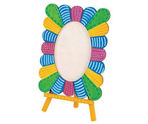 Wooden Wavy Photo Frame 11 x 15cm   Easel Pack of 5