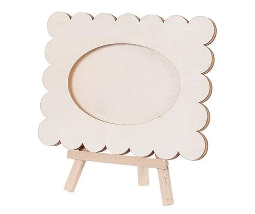 Wooden Wavy Photo Frame 11 x 15cm   Easel Pack of 5
