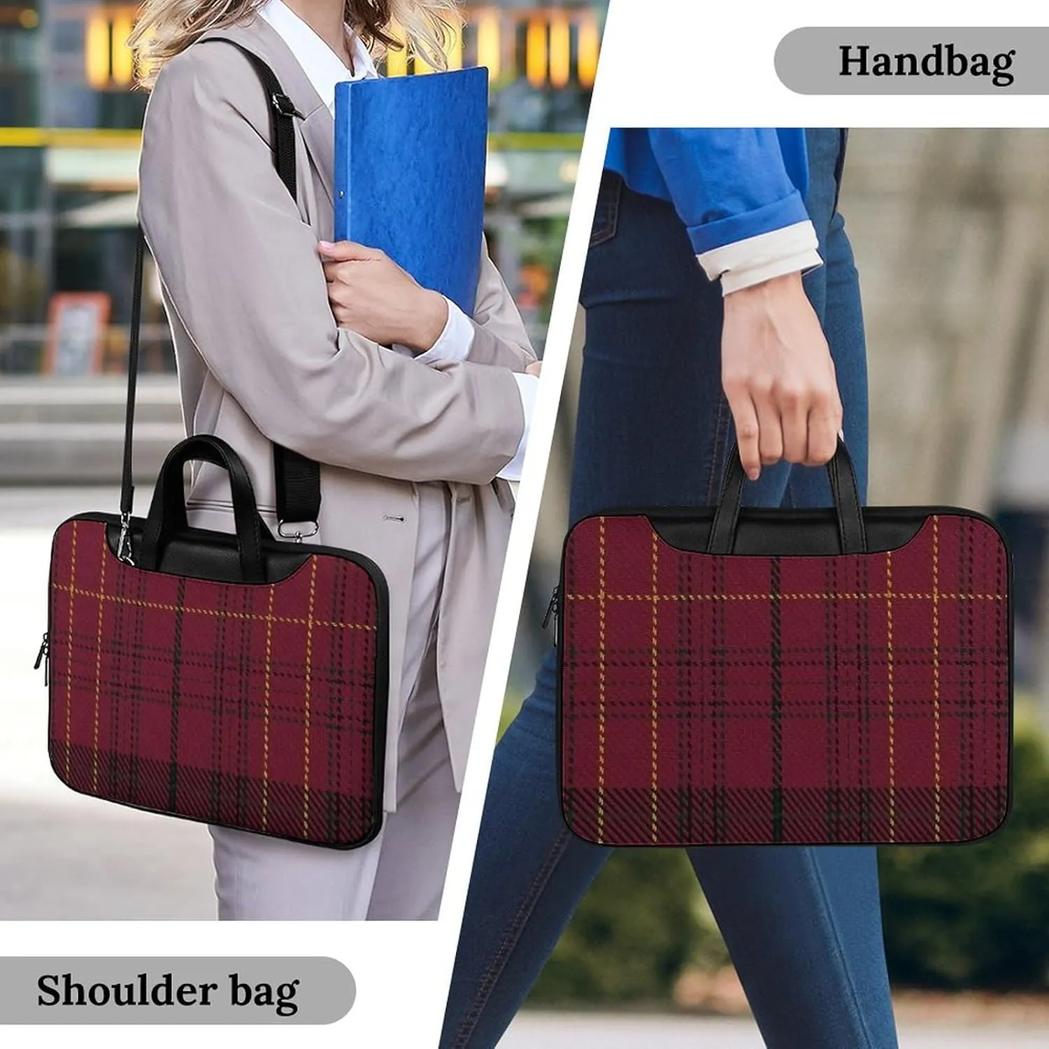 Wooden Wood Planks Handheld Single Shoulder Crossbody Laptop Bag Unisex