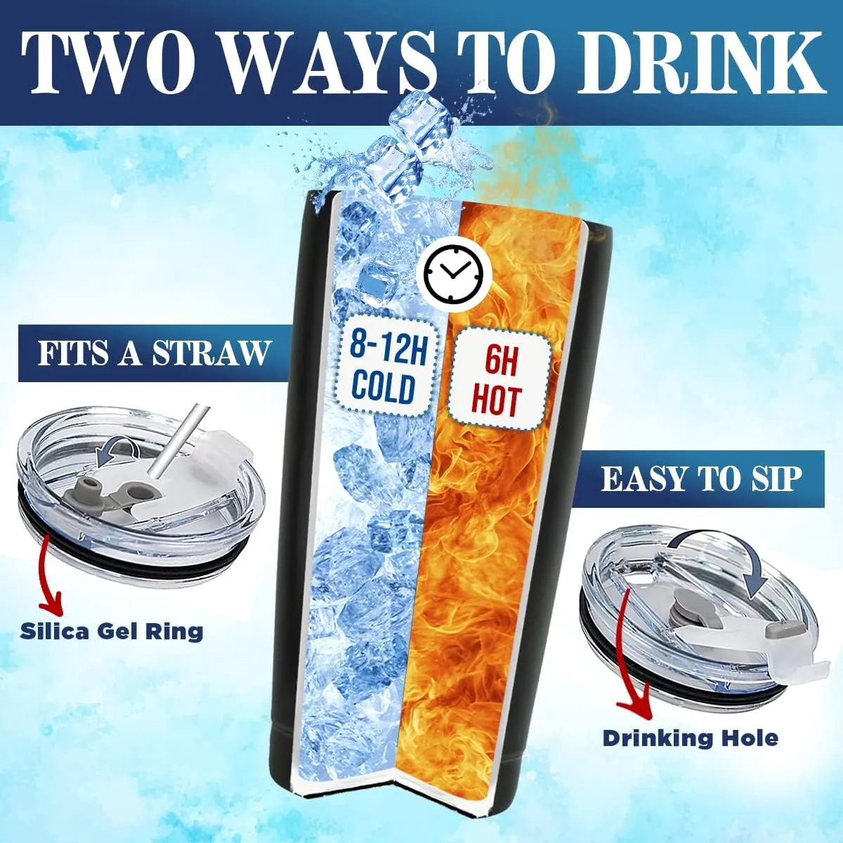 wowcugi Tumbler Stainless Steel 20oz Cup Gifts for Men Women (Fishing)