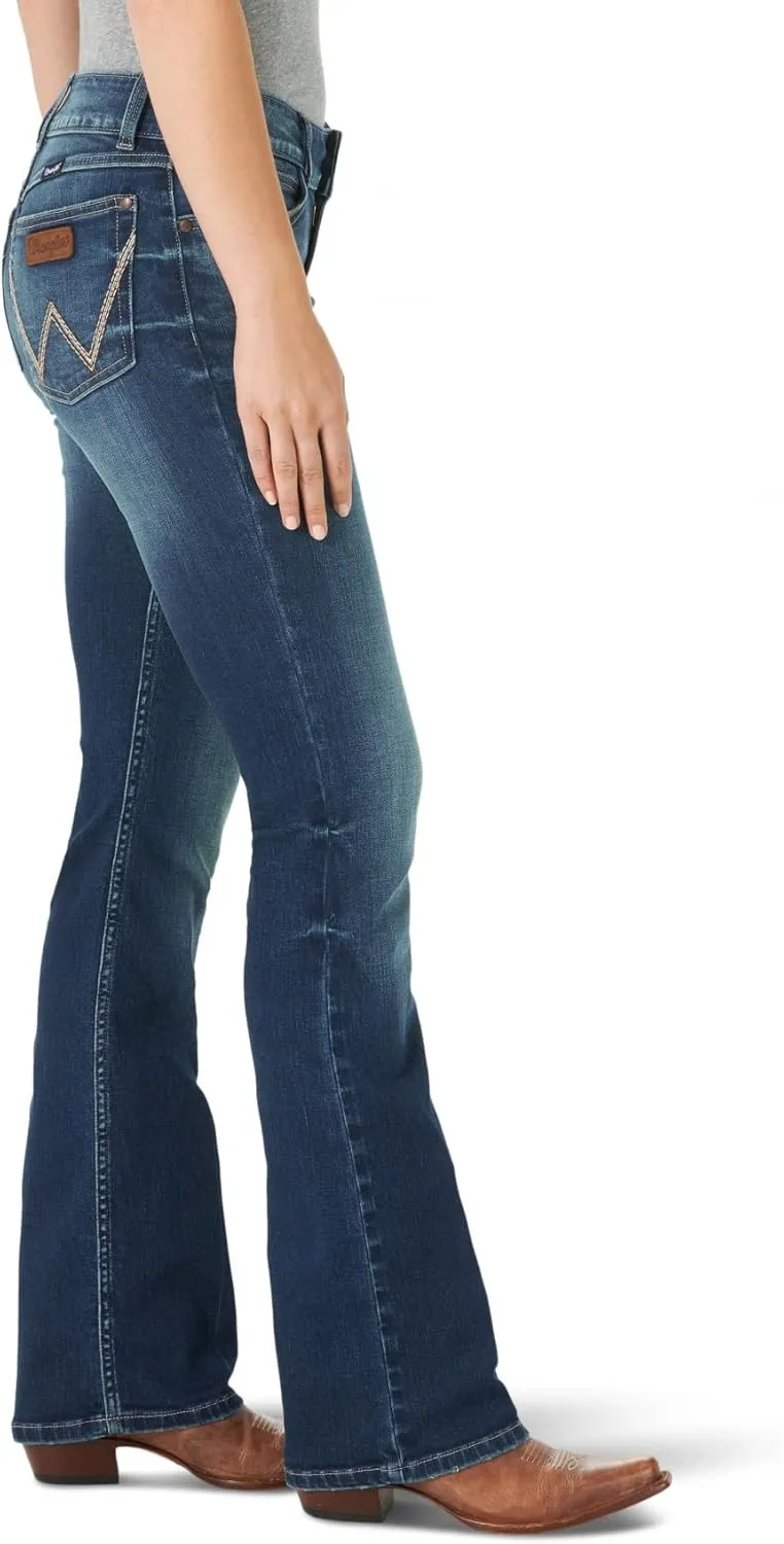 Wrangler Women's Retro Mae Rise Stretch Boot Cut Jeans