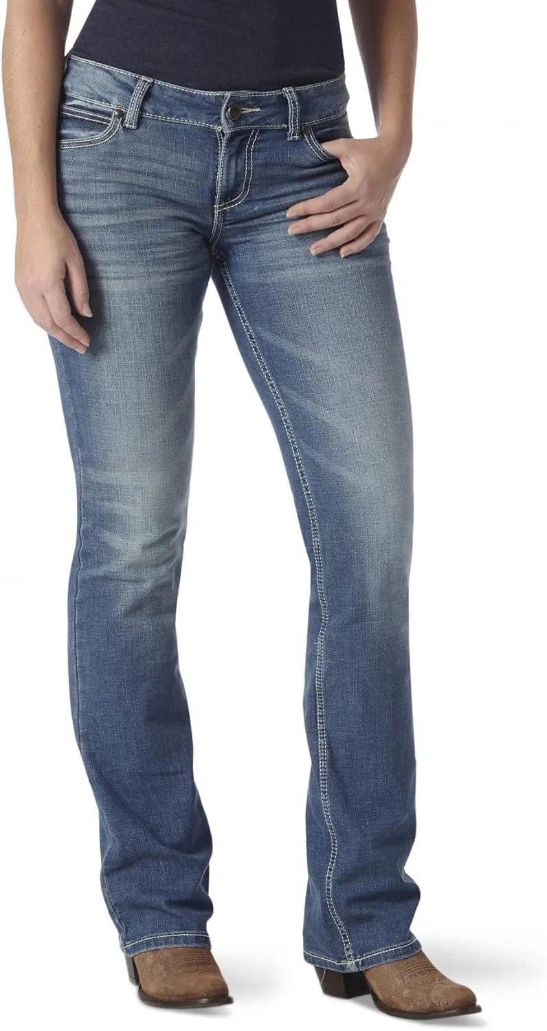 Wrangler Women's Retro Mae Rise Stretch Boot Cut Jeans