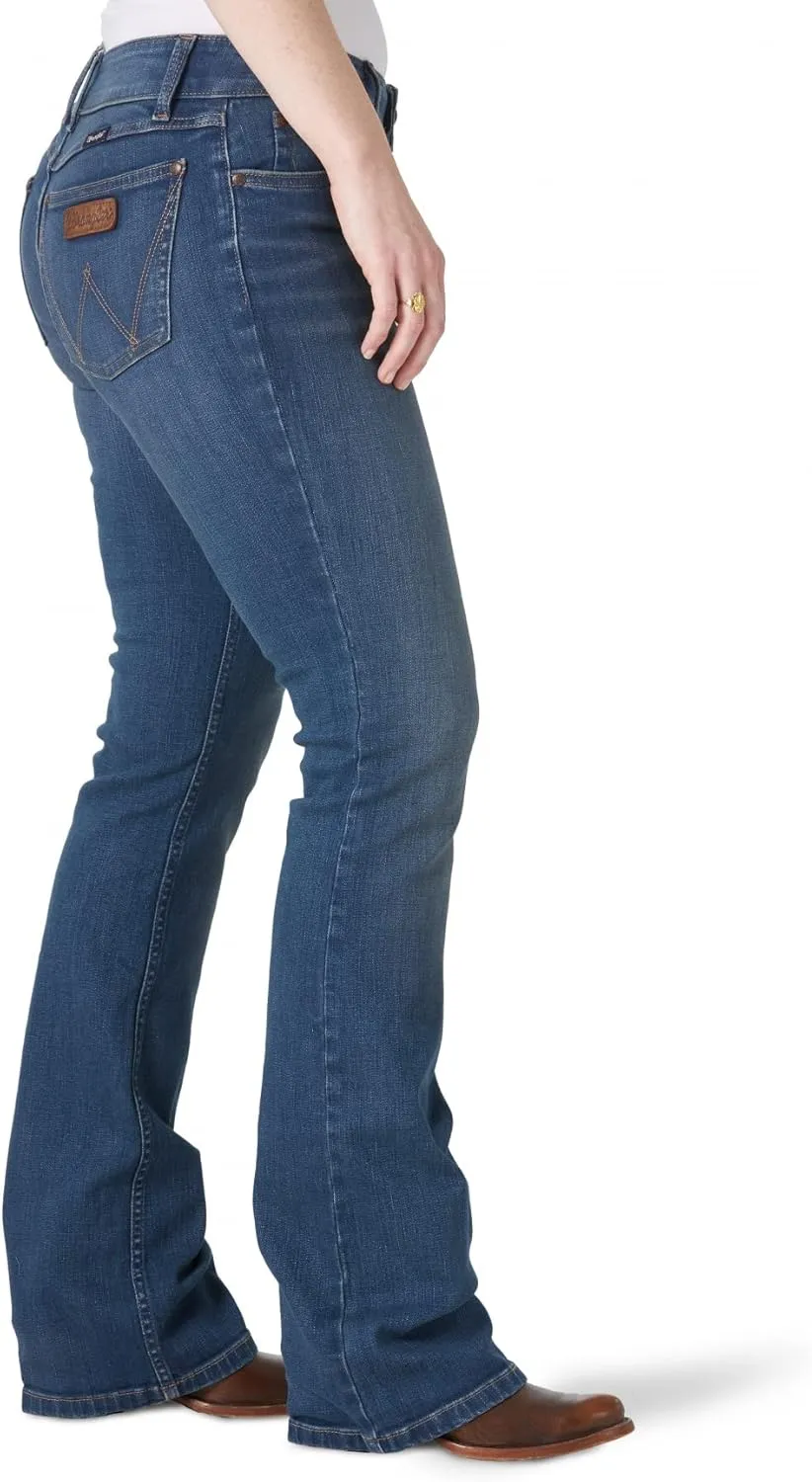 Wrangler Women's Retro Mae Rise Stretch Boot Cut Jeans