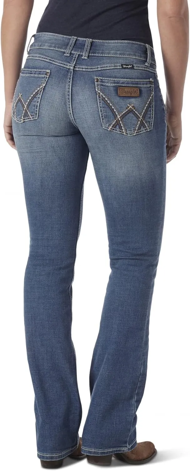 Wrangler Women's Retro Mae Rise Stretch Boot Cut Jeans