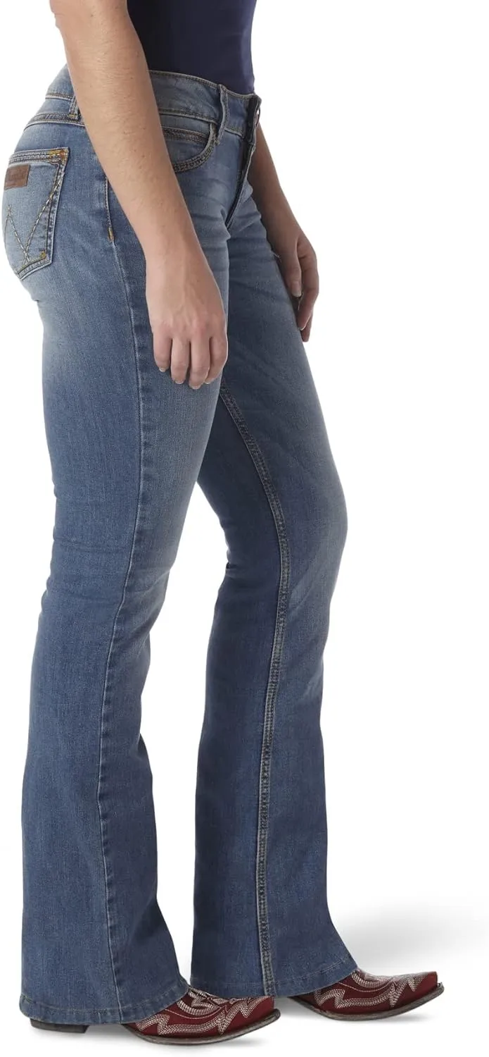 Wrangler Women's Retro Mae Rise Stretch Boot Cut Jeans