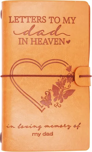 XPL Father Memorial Remembrance Gift-Bereavement Gift-Refillable Travel Photo Diary Journal-Those We Love Don't Go Away-Letters to My Dad in Heaven,In Loving Memory-Sympathy Gifts for Loss of Dad