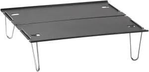 Yardwe Folding Picnic Desk Portable Outdoor Aluminum Table Multi-Purpose Tea Table for Camping