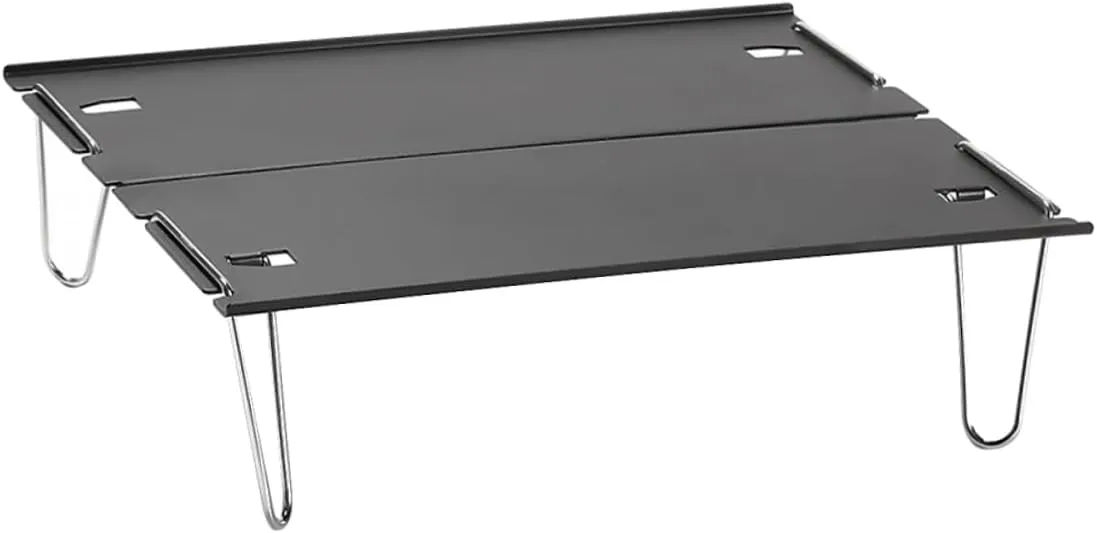 Yardwe Folding Picnic Desk Portable Outdoor Aluminum Table Multi-Purpose Tea Table for Camping
