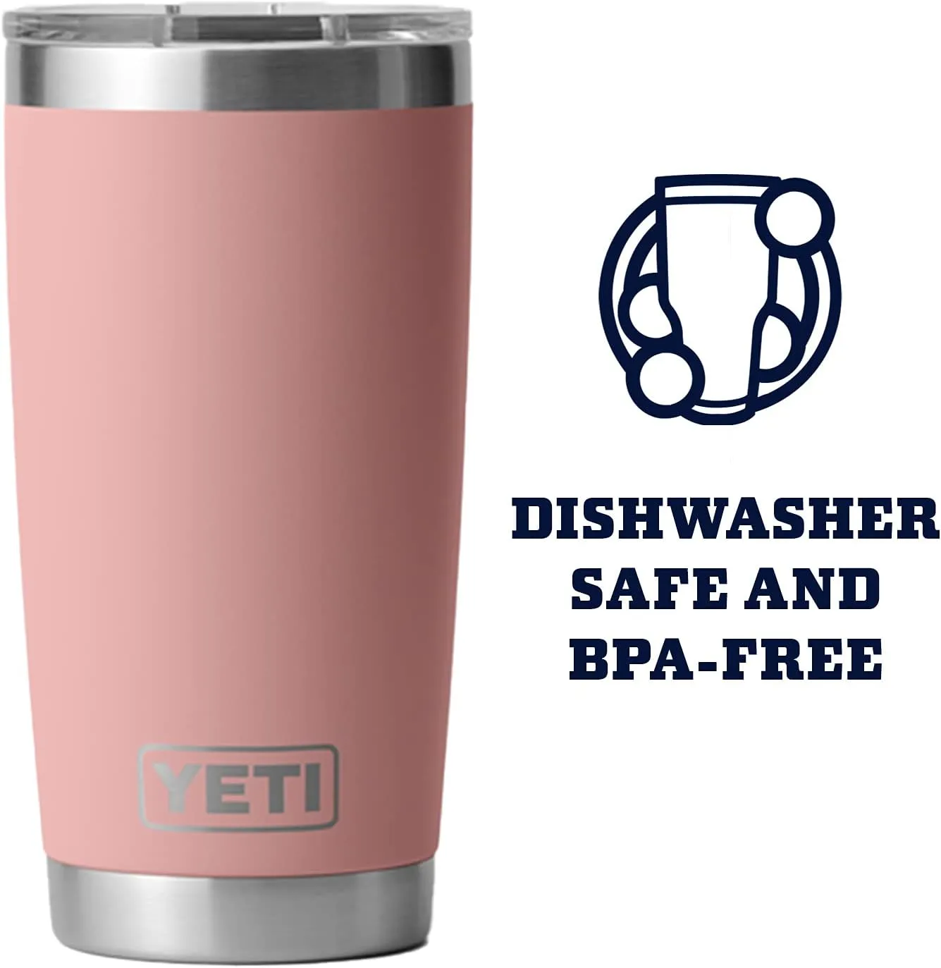 YETI Rambler 20 oz Stainless Steel Vacuum Insulated Tumbler w/MagSlider Lid