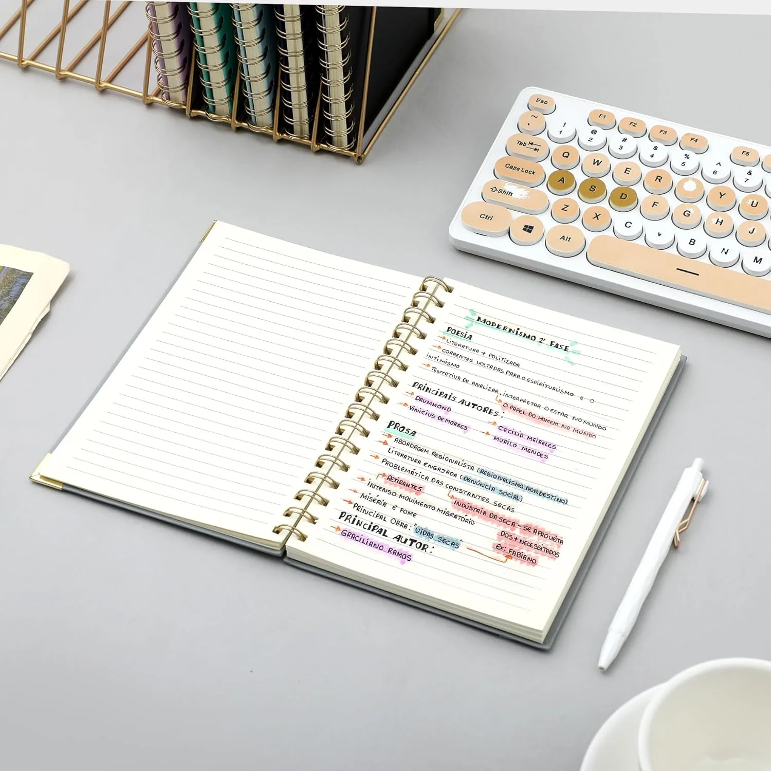 Yoment 3 Pack Hardcover Spiral Notebook College Ruled Notebook Journal A5 Small Spiral Notebook 5x7 160 Pages Spiral Notebooks for Work Note Taking Notebook for School,3 Color