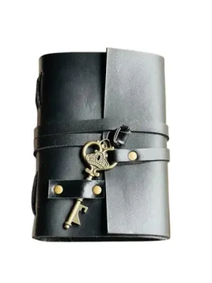 yonnogifts Key Closure Leather Journal – Handmade Vintage Notebook | Plain Paper Writing Diary for Travel, Gifting & Personal Use