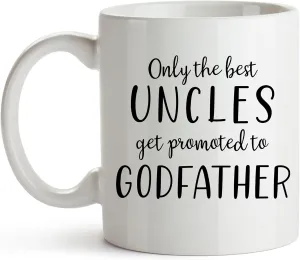 YouNique Designs Will You Be My Godparents Proposal Gift Mug, 11 Ounces, Funny Godfather Gifts from Godchild, Will You Be My Godfather Proposal Ideas, Fathers Day Mugs for Godfather (White)