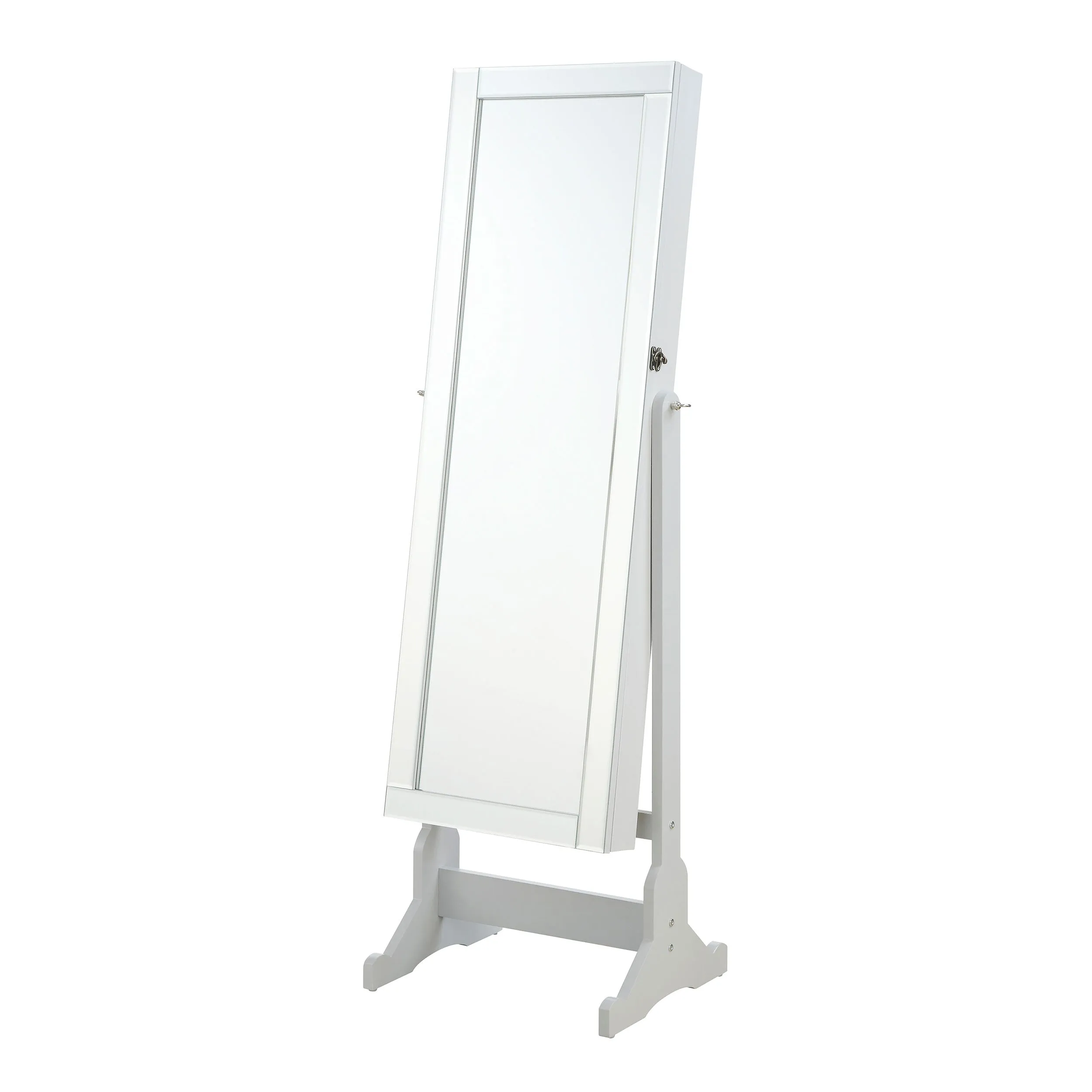 Yvonne Cheval Mirror with Jewelry Storage Dove Grey