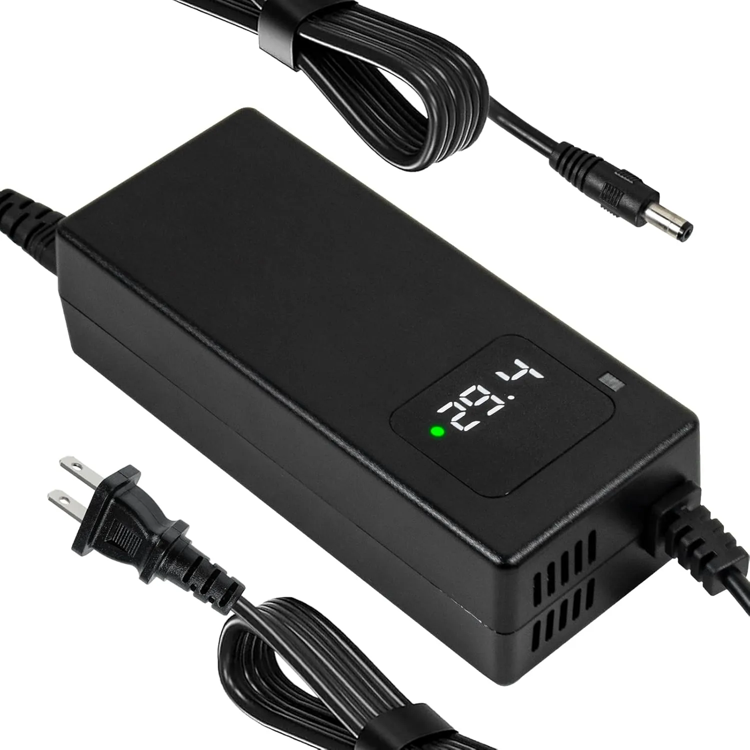 YZPOWER 29.4V 2A Lithium Battery Charger for 7s 24v Li-ion Batteries Pack,24 Volt Power Supply Adapter with Built-in Fan