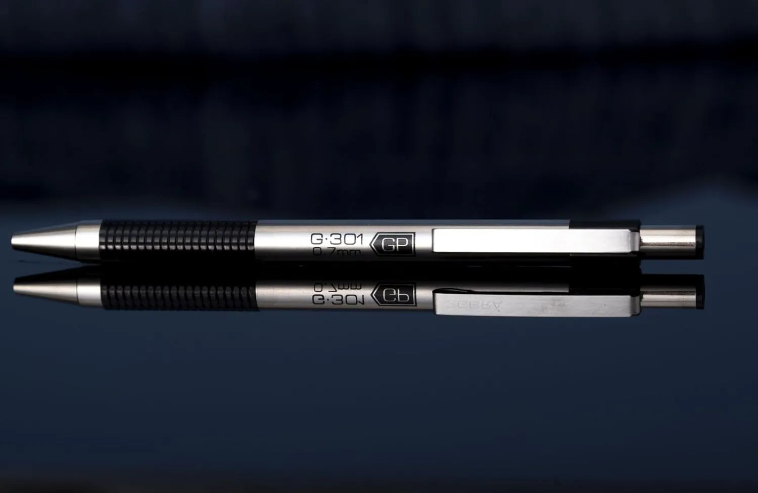 Zebra Pen G-301 Retractable Gel Ink Pen, Stainless Steel Barrel, Medium Point, Black Ink, 12-Pack (41310)