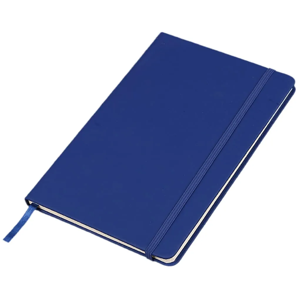 ZONEBEST Hardcover PU Notebook B5 Notepad Solid Color Leather Office Journal Elastic Strap 80 Sheets Wide Linded