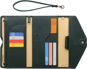 ZOPPEN Passport Holder Women Travel Wallet (Ver.5) for Women Rfid Blocking Passport Cover Case Document Organizer Wrist Strap