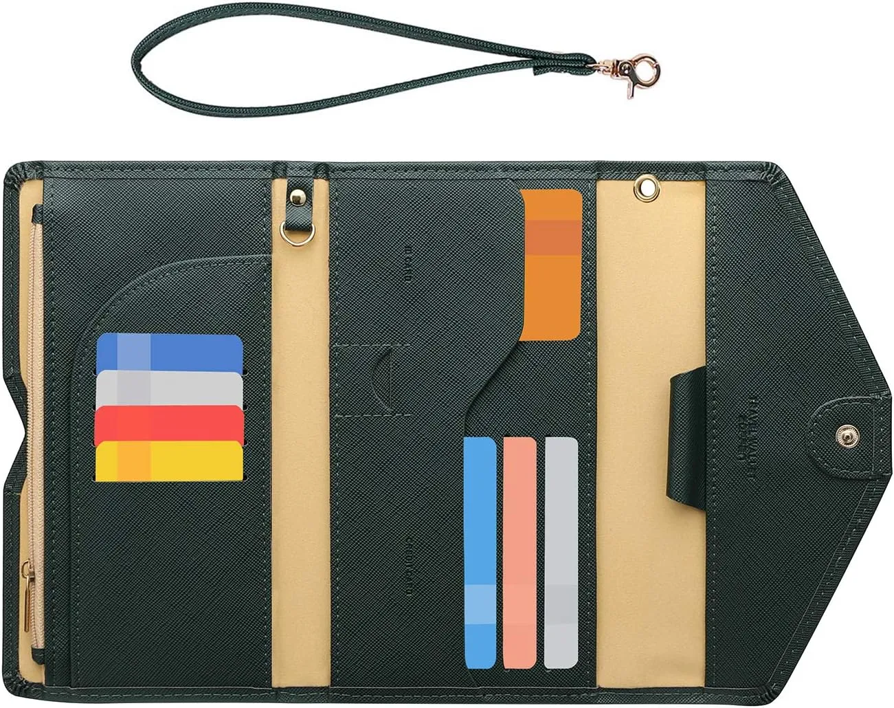 ZOPPEN Passport Holder Women Travel Wallet (Ver.5) for Women Rfid Blocking Passport Cover Case Document Organizer Wrist Strap